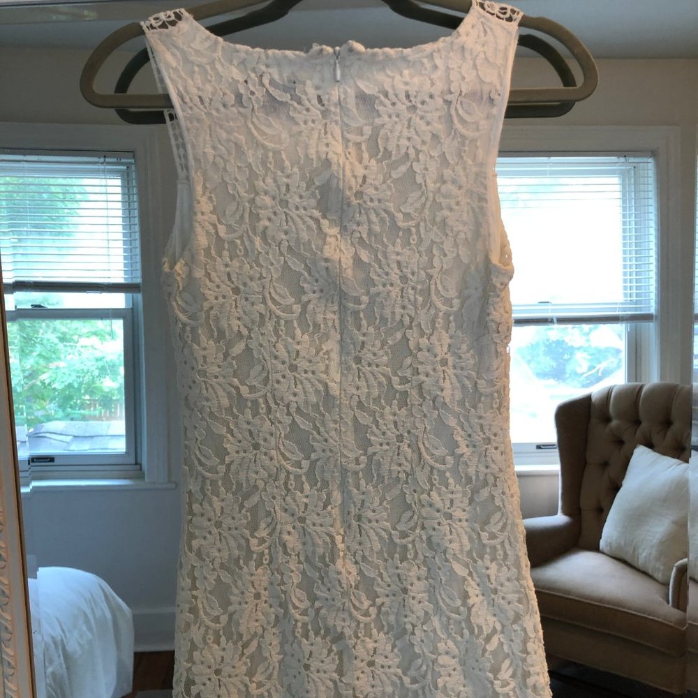 Mini Ivory Lace Dress - Picture 3 of 4